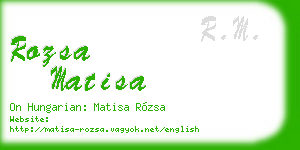 rozsa matisa business card